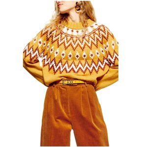 Topshop Fair Isle Mustard Jumper